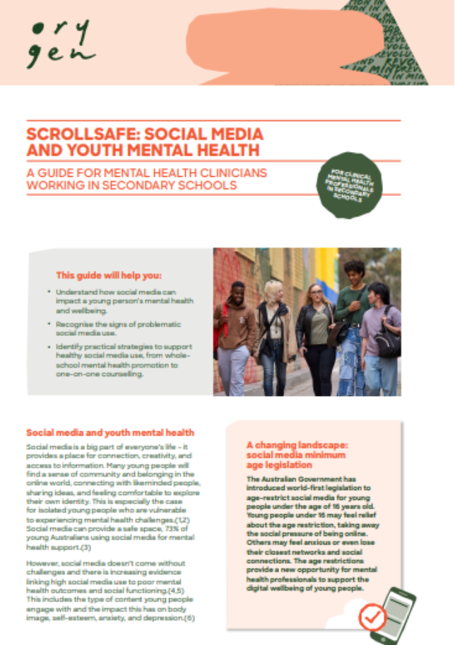 ScrollSafe: A guide for mental health clinicians working in secondary schools