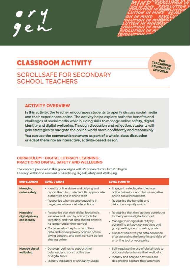 Classroom activity