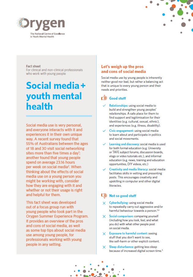 Social media + youth mental health