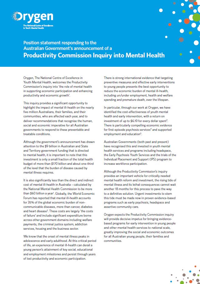 Reports Of Mental Health Issues Rising >> Policy Reports Orygen The National Centre Of Excellence In Youth Reports Of Mental Health Issues Rising >> Policy Reports Orygen The National Centre Of Excellence In Youth