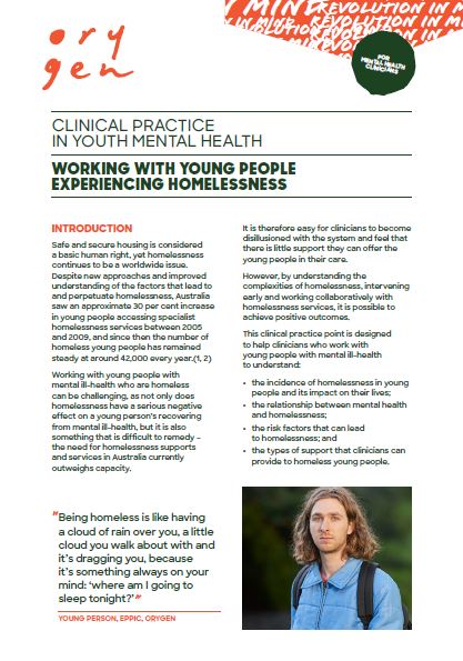 Working with young people experiencing homelessness