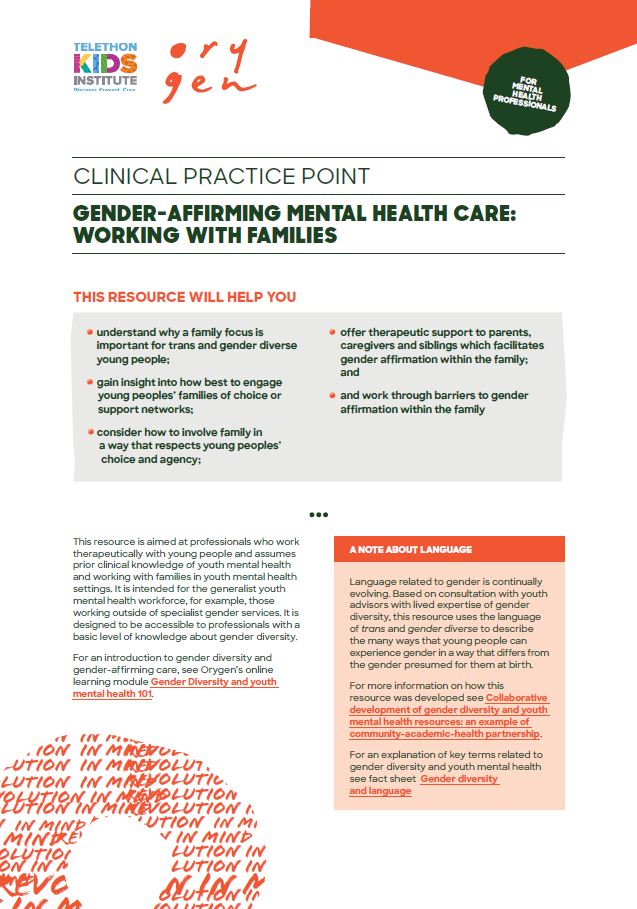 Working with families