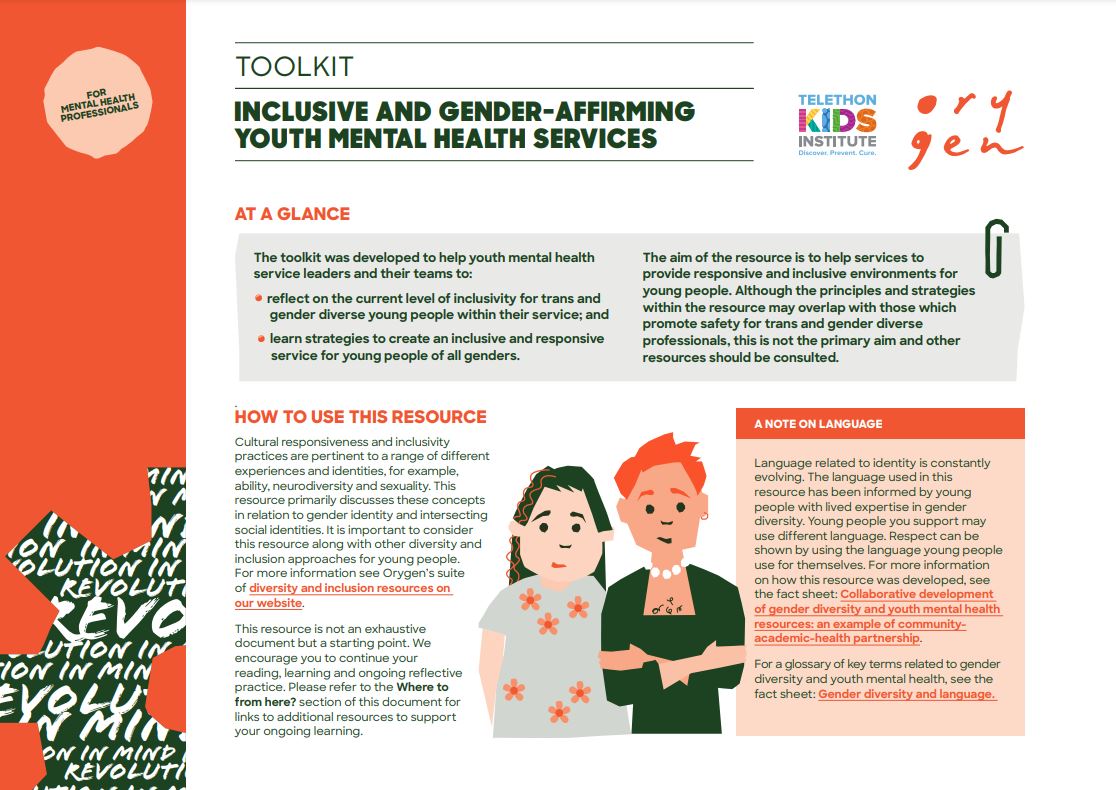 Inclusive and gender-affirming youth mental health services