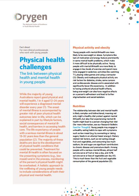 Physical health challenges - The link between physical health and mental health in young people