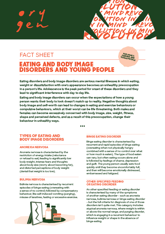 Eating and body image disorders and young people
