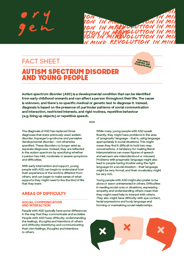 Autism Spectrum Disorder and young people