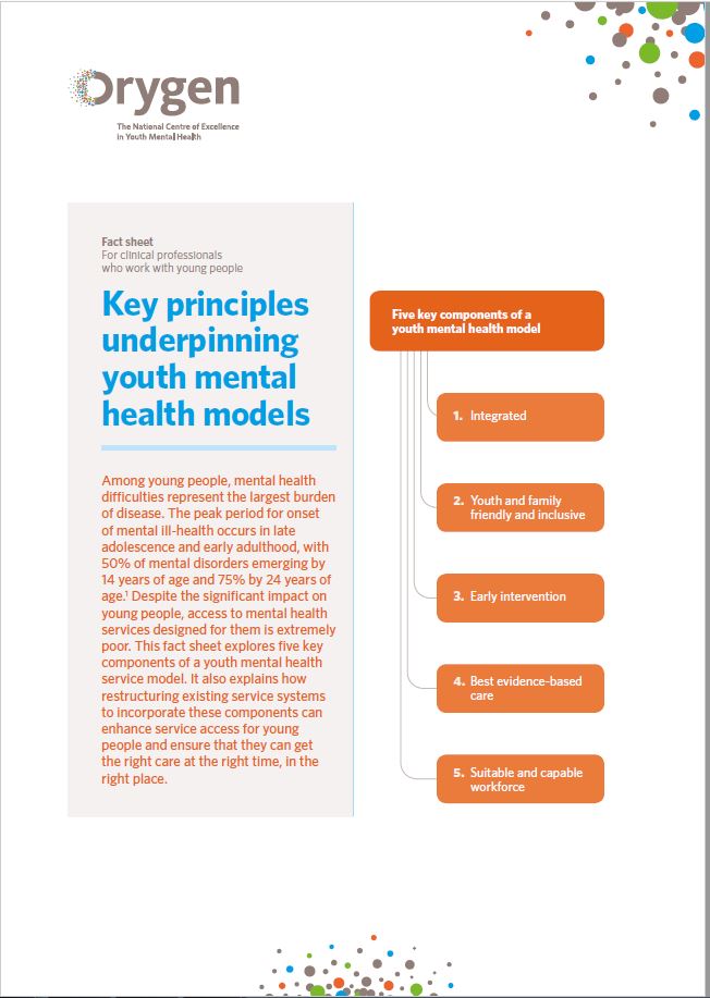 Key principles underpinning youth mental health models